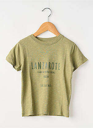 Tricou croială dreaptă mâneci scurte verde ZY băiat