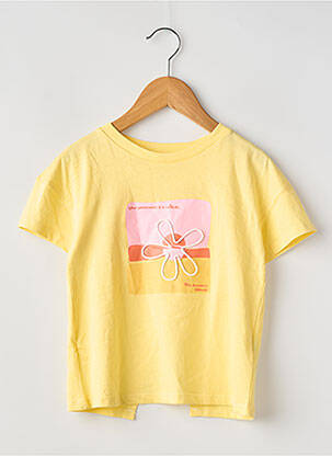 Tricou croială dreaptă mâneci scurte galben ZY fată