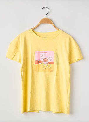 Tricou croială dreaptă mâneci scurte galben ZY fată