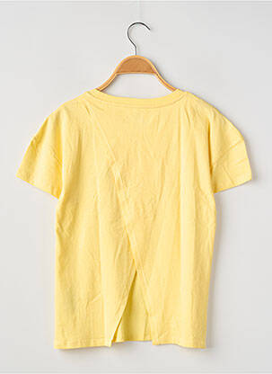 Tricou croială dreaptă mâneci scurte galben ZY fată