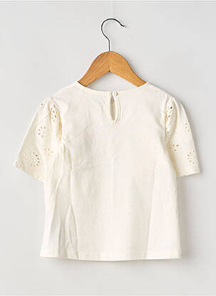Tricou croială dreaptă mâneci scurte alb ZY fată