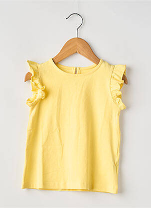 Tricou elasticitate mâneci scurte galben ZY fată