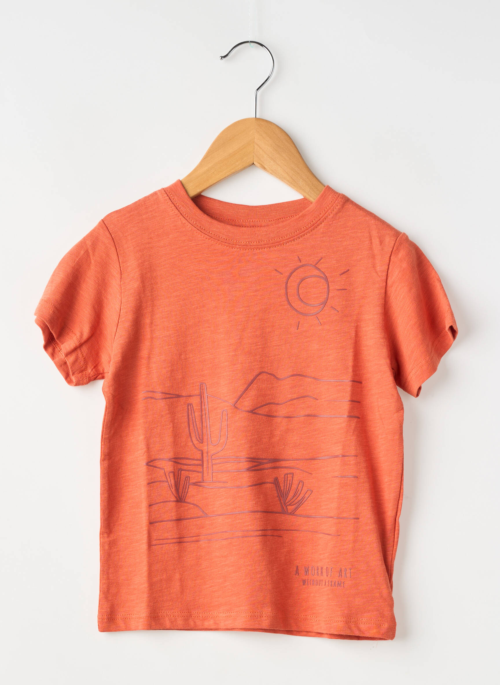 Tricou croială dreaptă mâneci scurte portocalie ZY băiat