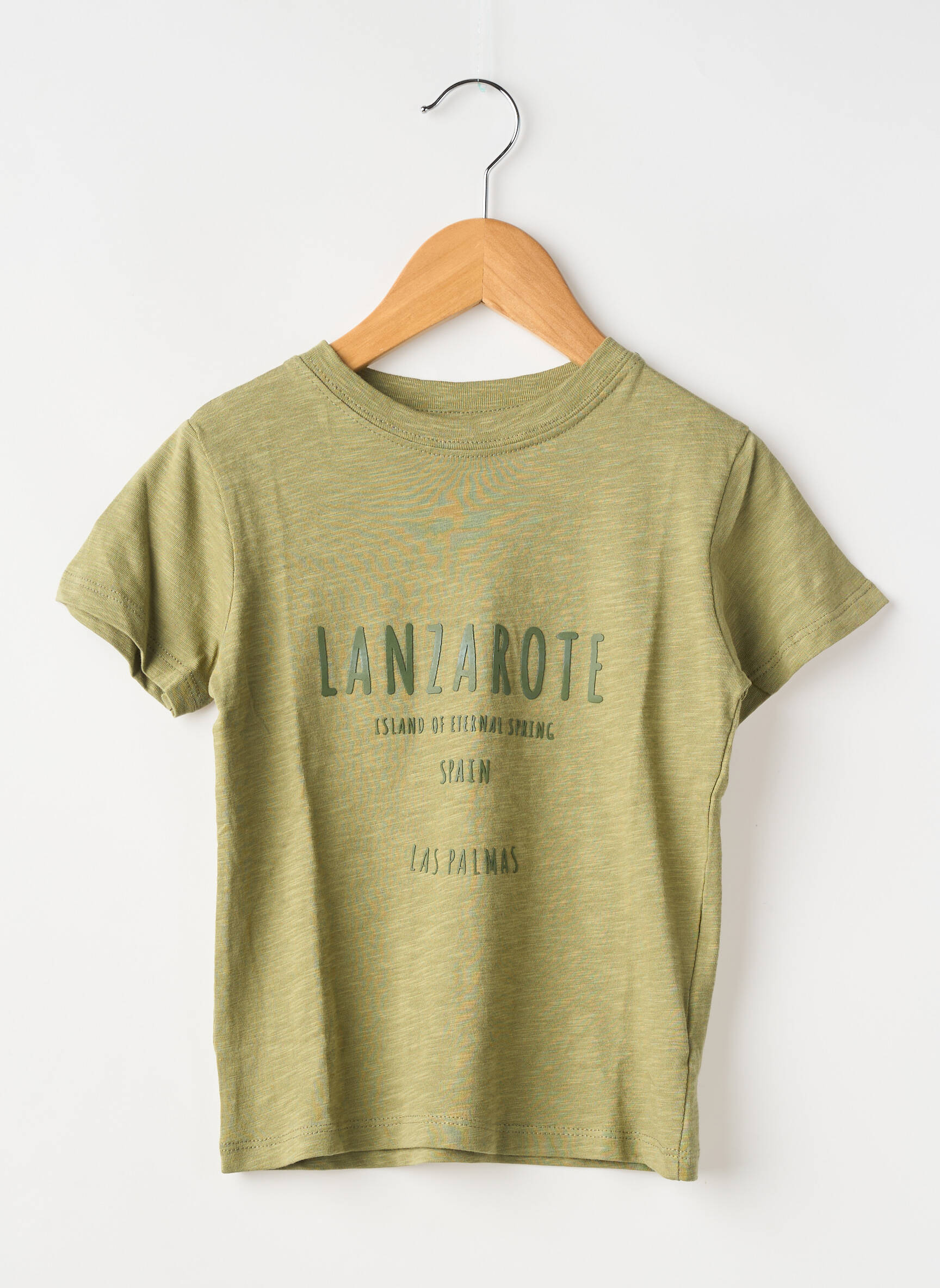 Tricou croială dreaptă mâneci scurte verde ZY băiat