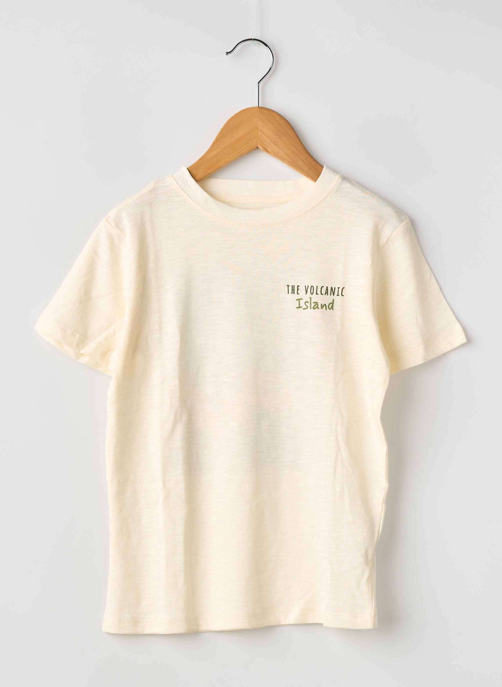 Tricou croială dreaptă mâneci scurte bej ZY băiat