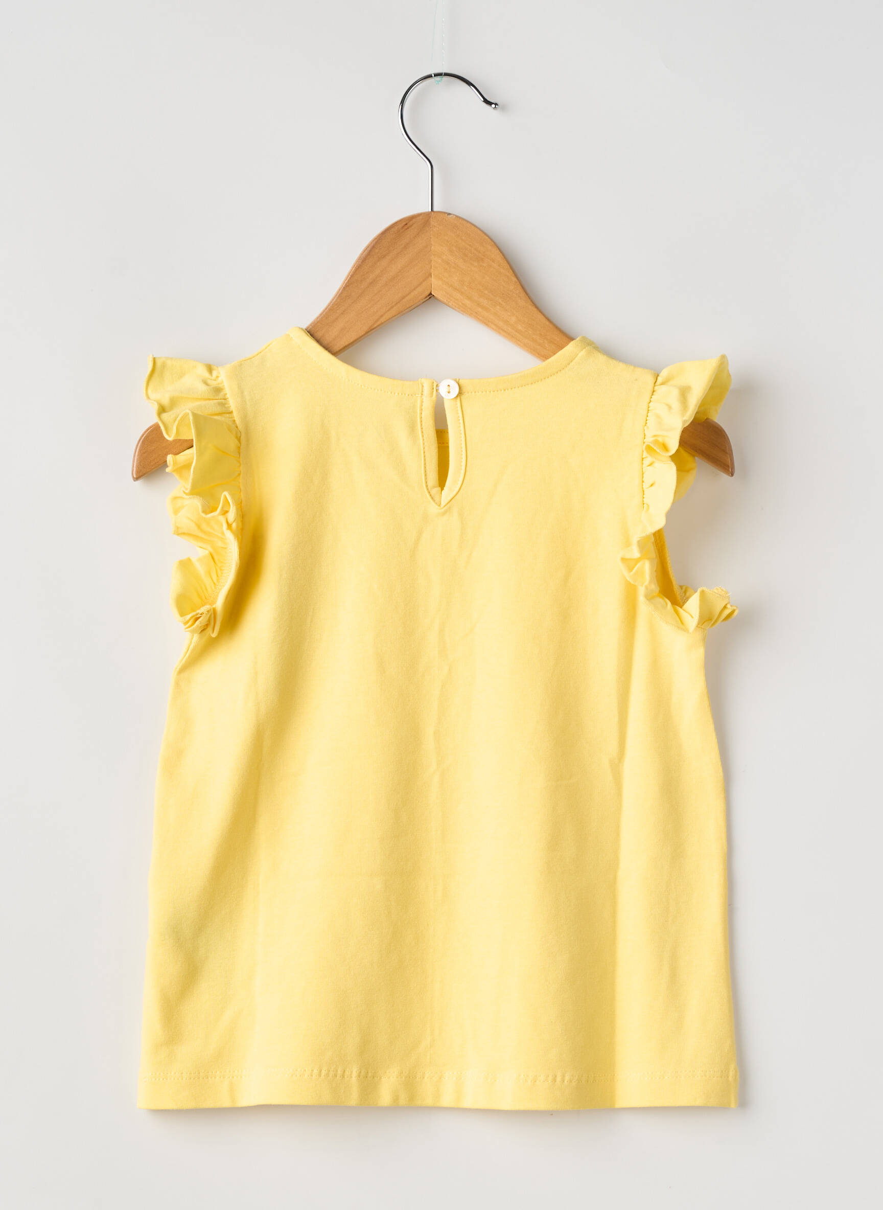 Tricou elasticitate mâneci scurte galben ZY fată