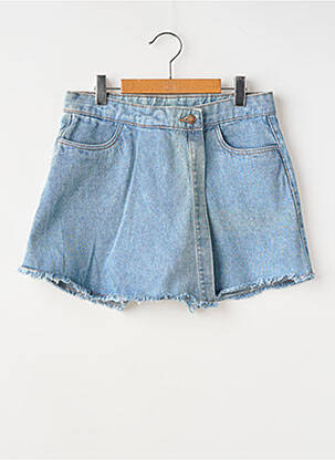 Șort țesătură denim mărime reglabilă albastru ZY fată