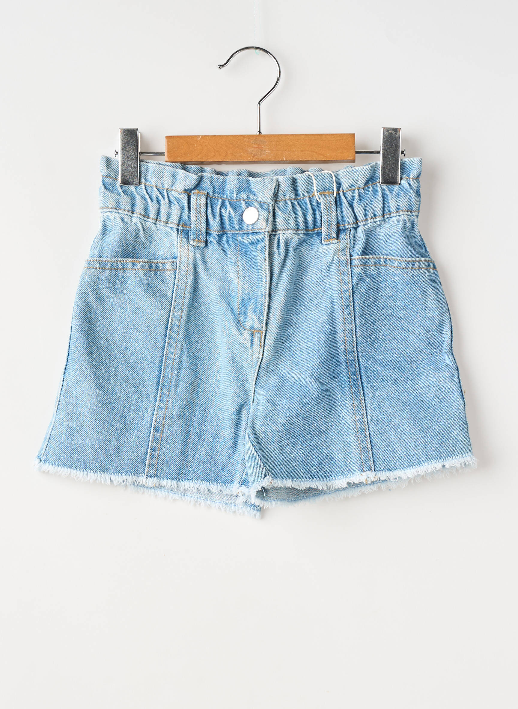 Șort țesătură denim talie elastică albastru ZY fată
