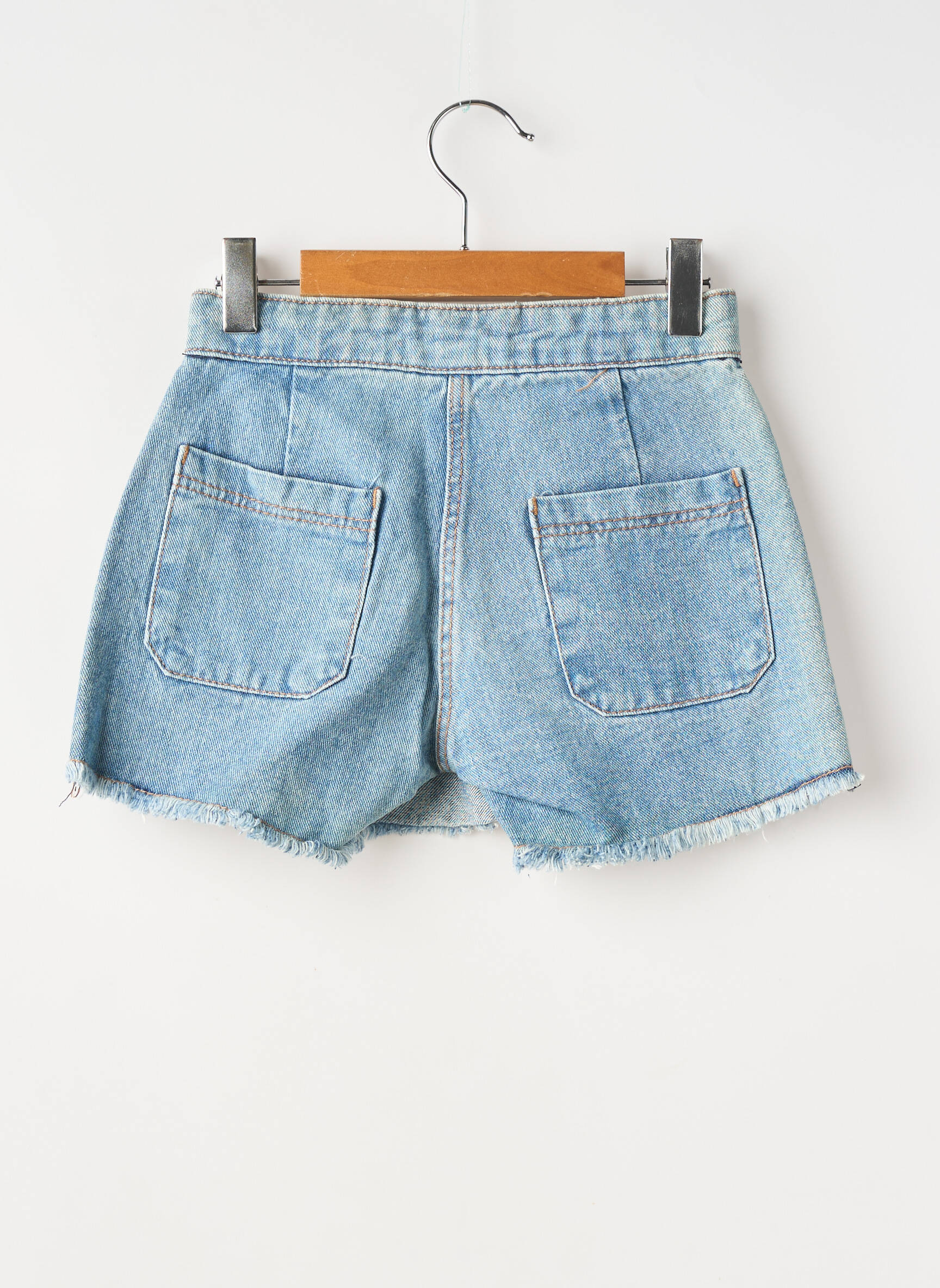 Șort țesătură denim mărime reglabilă albastru ZY fată