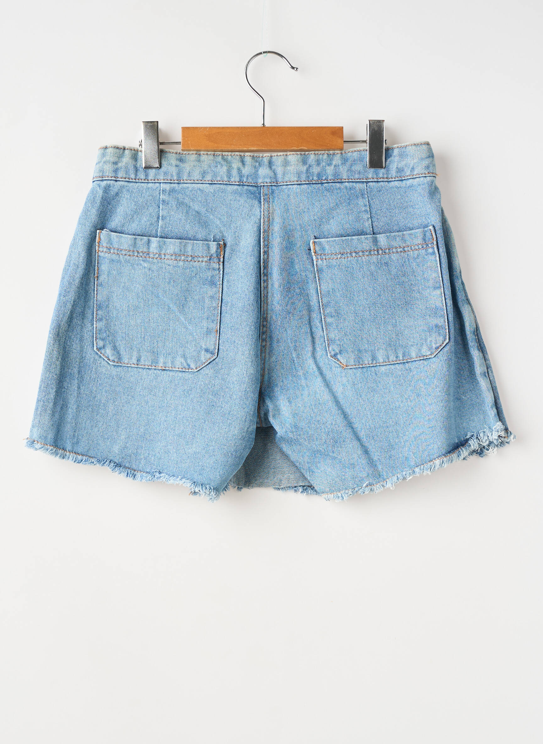 Șort țesătură denim mărime reglabilă albastru ZY fată