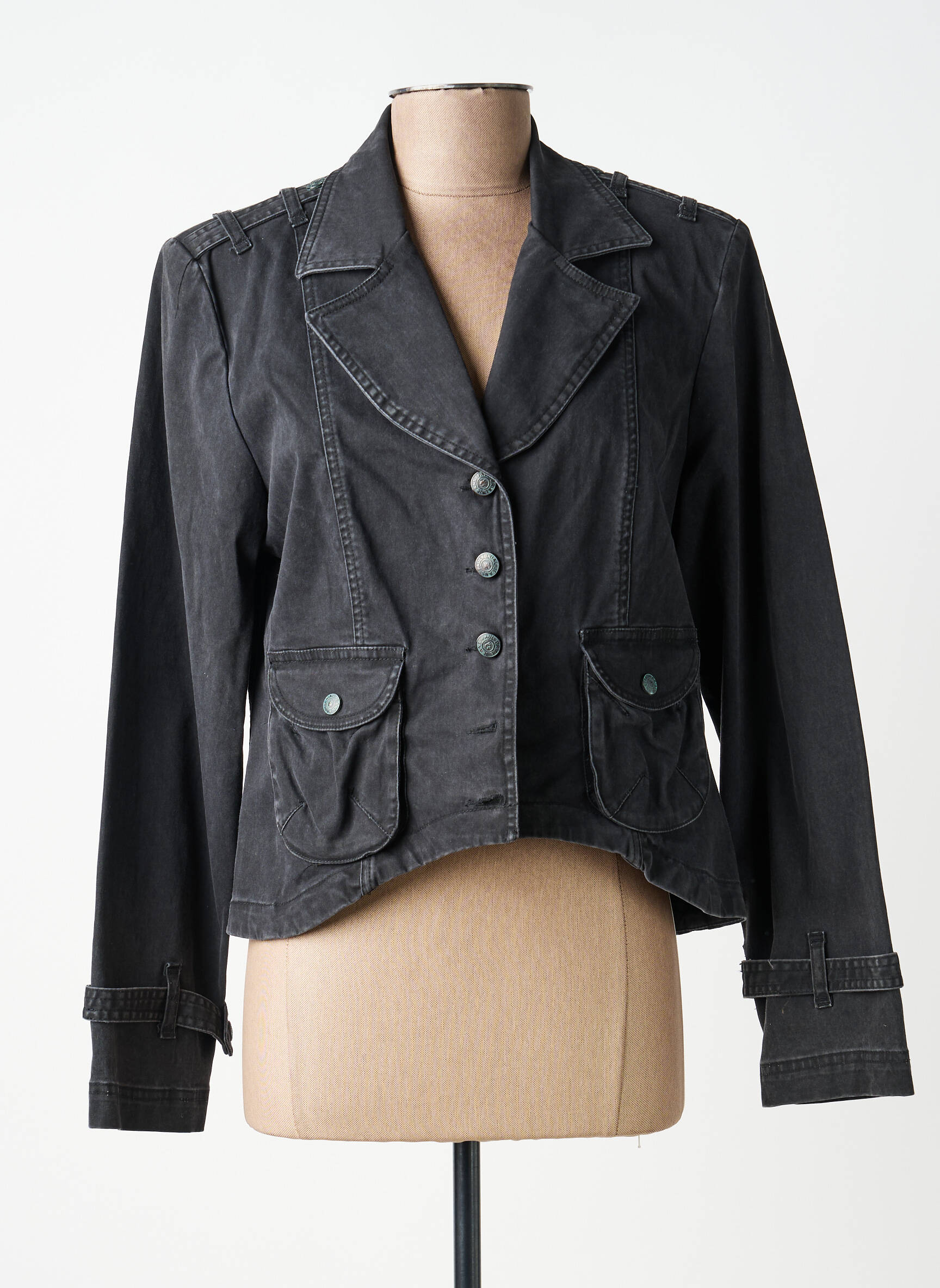 Jachete casual guler tip costum negru PAUL BRIAL femeie