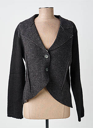Jachete casual guler tip costum gri FINETTE femeie