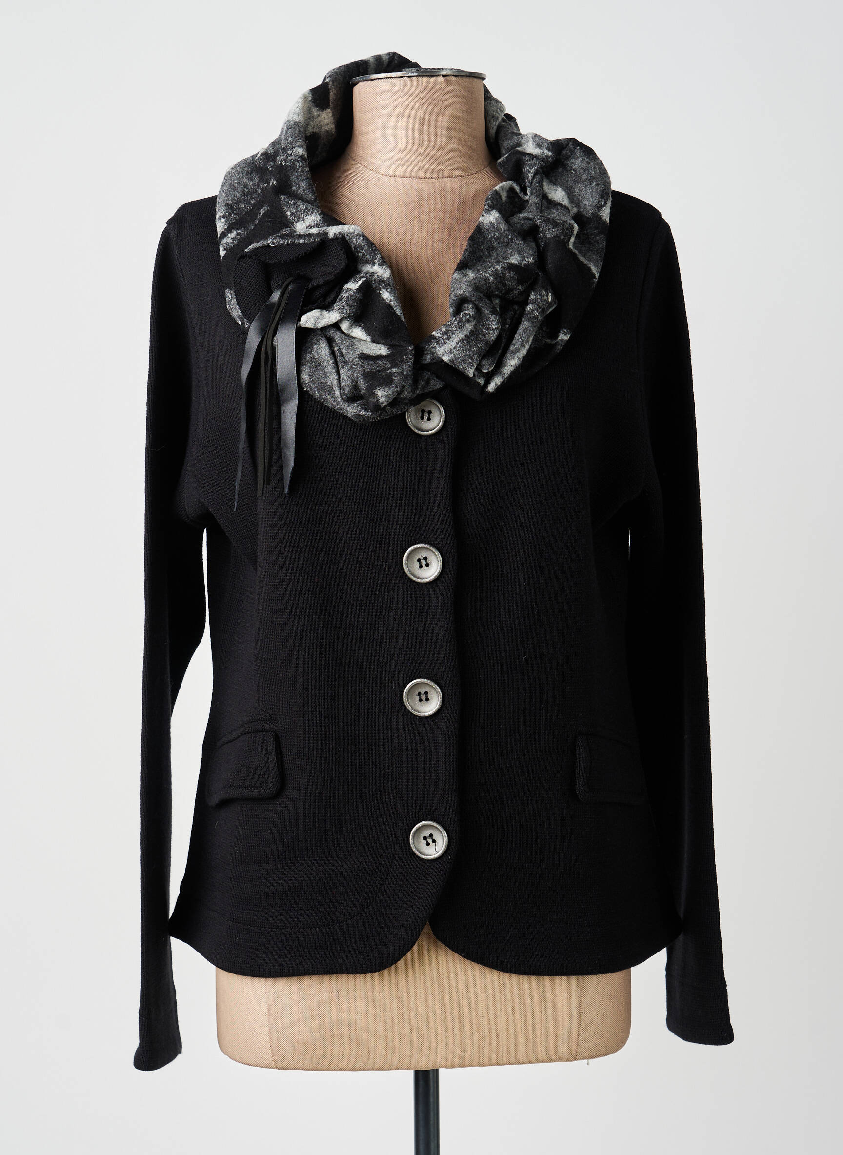 Jachete casual guler rotund negru KATMAI femeie