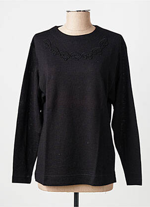 Pulover croială cambrată mâneci lungi negru MONTAGUT femeie