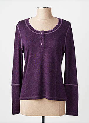 Top elasticitate mâneci lungi violet FINETTE femeie