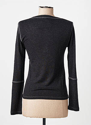 Top elasticitate mâneci lungi gri FINETTE femeie