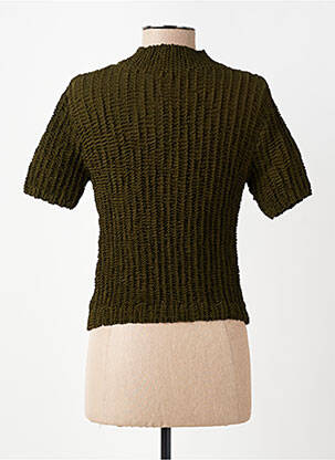 Top țesătură crep mâneci scurte verde KATMAI femeie