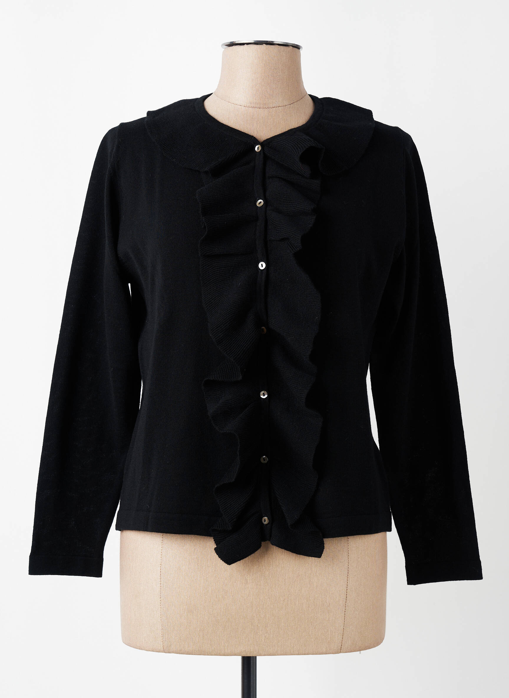Vestă cu mâneci lungi elasticitate negru MONTAGUT femeie