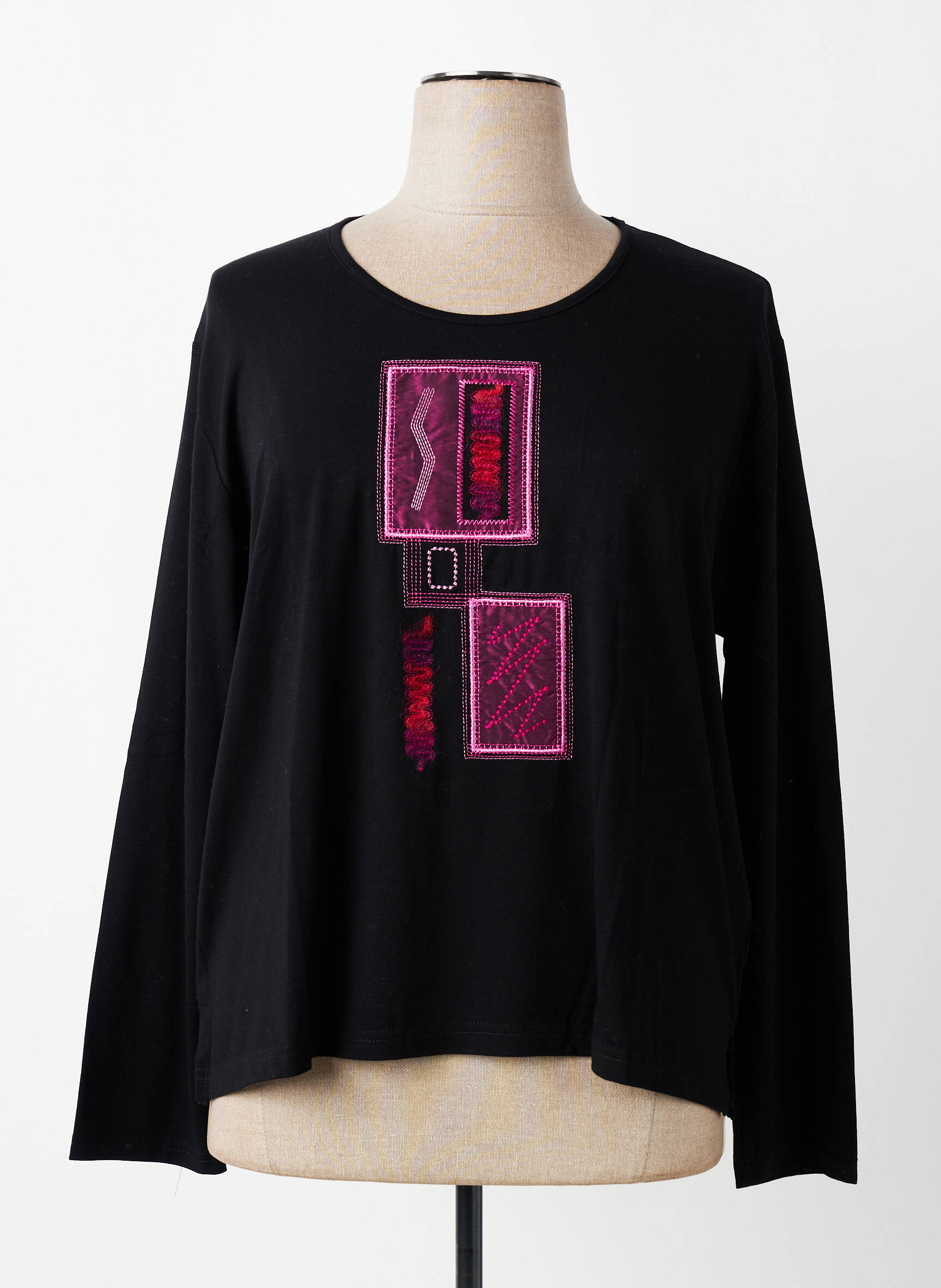 Tricou mâneci lungi mâneci lungi negru MONTAGUT femeie