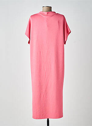 Rochie midi mâneci scurte mâneci scurte roz SOYACONCEPT femeie
