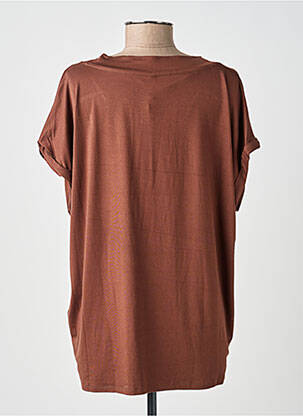 Tricou guler în v mâneci scurte maro SOYACONCEPT femeie