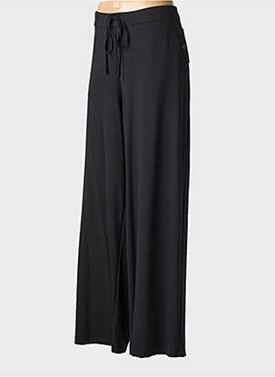 Pantalon larg buzunare mărime normală negru MALOKA femeie