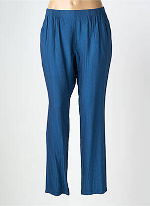 Pantalon drept țesătură crep mărime normală albastru GRIFFON femeie