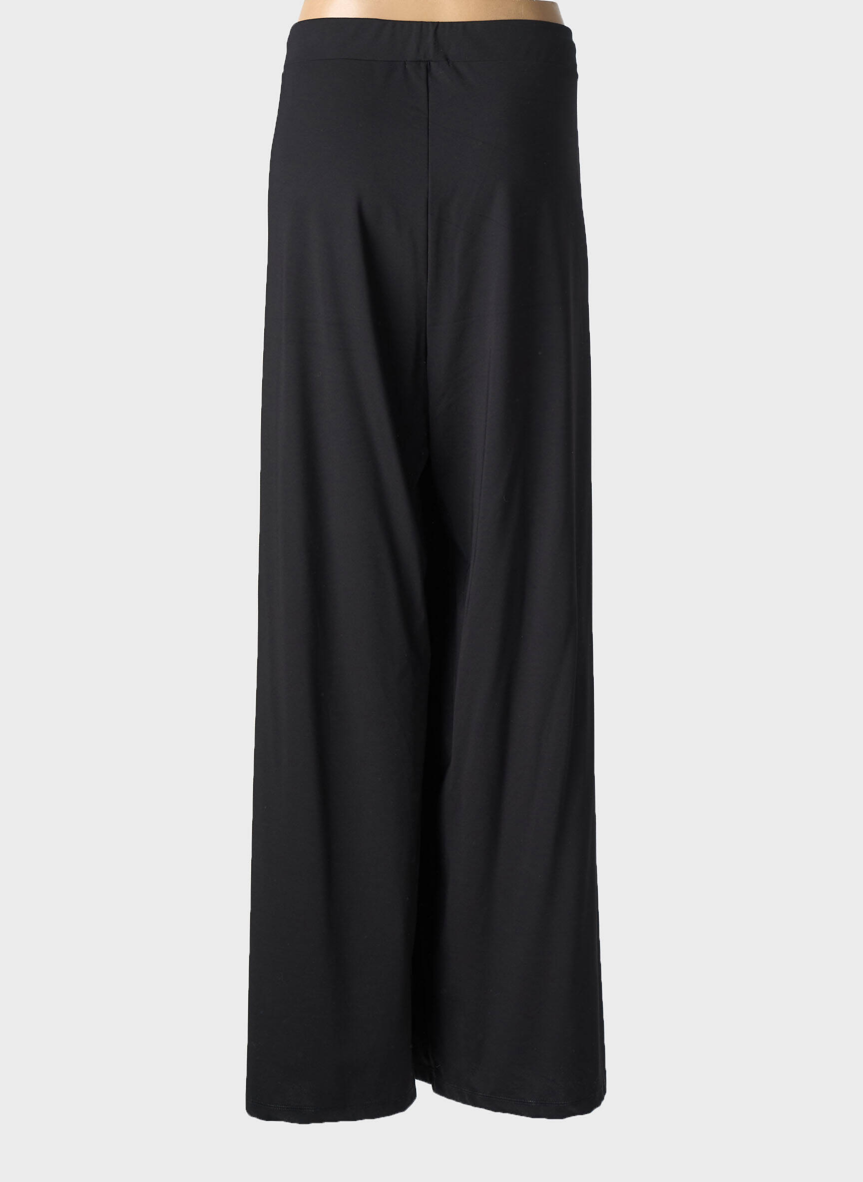 Pantalon larg buzunare mărime normală negru MALOKA femeie