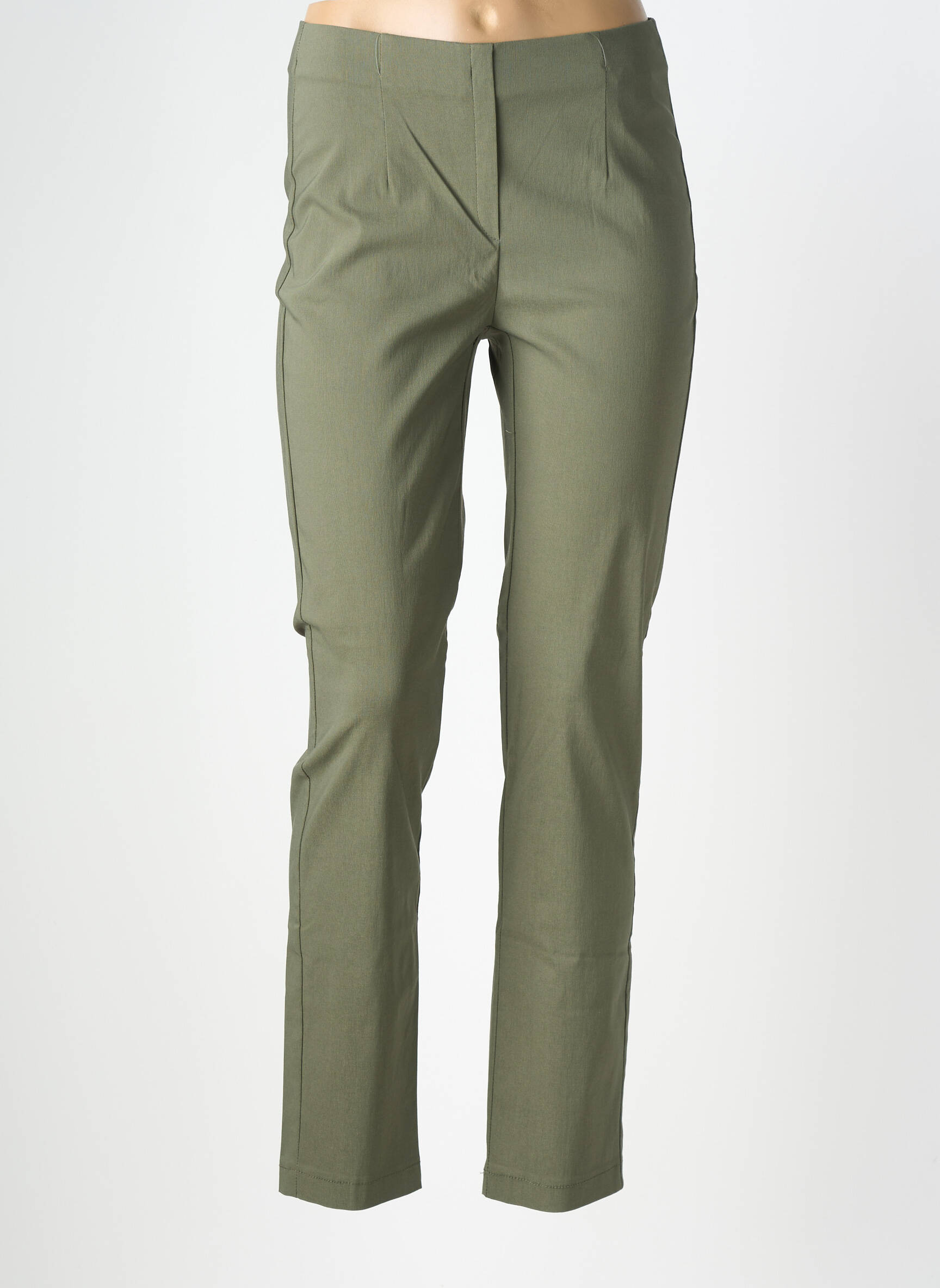 Pantalon slim talie înaltă talie înaltă verde ANNA MONTANA femeie
