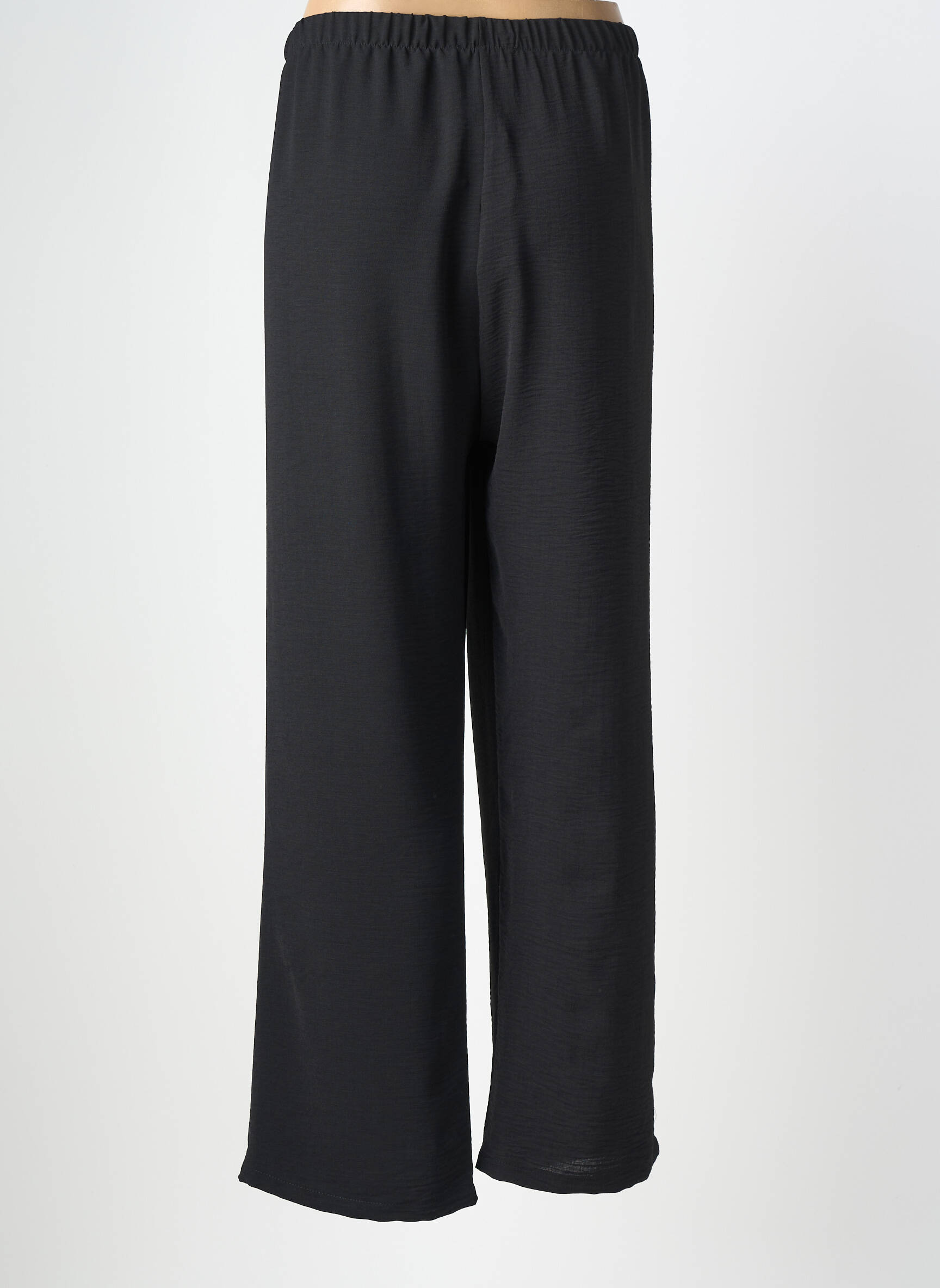 Pantalon drept țesătură crep mărime normală negru AZAY femeie
