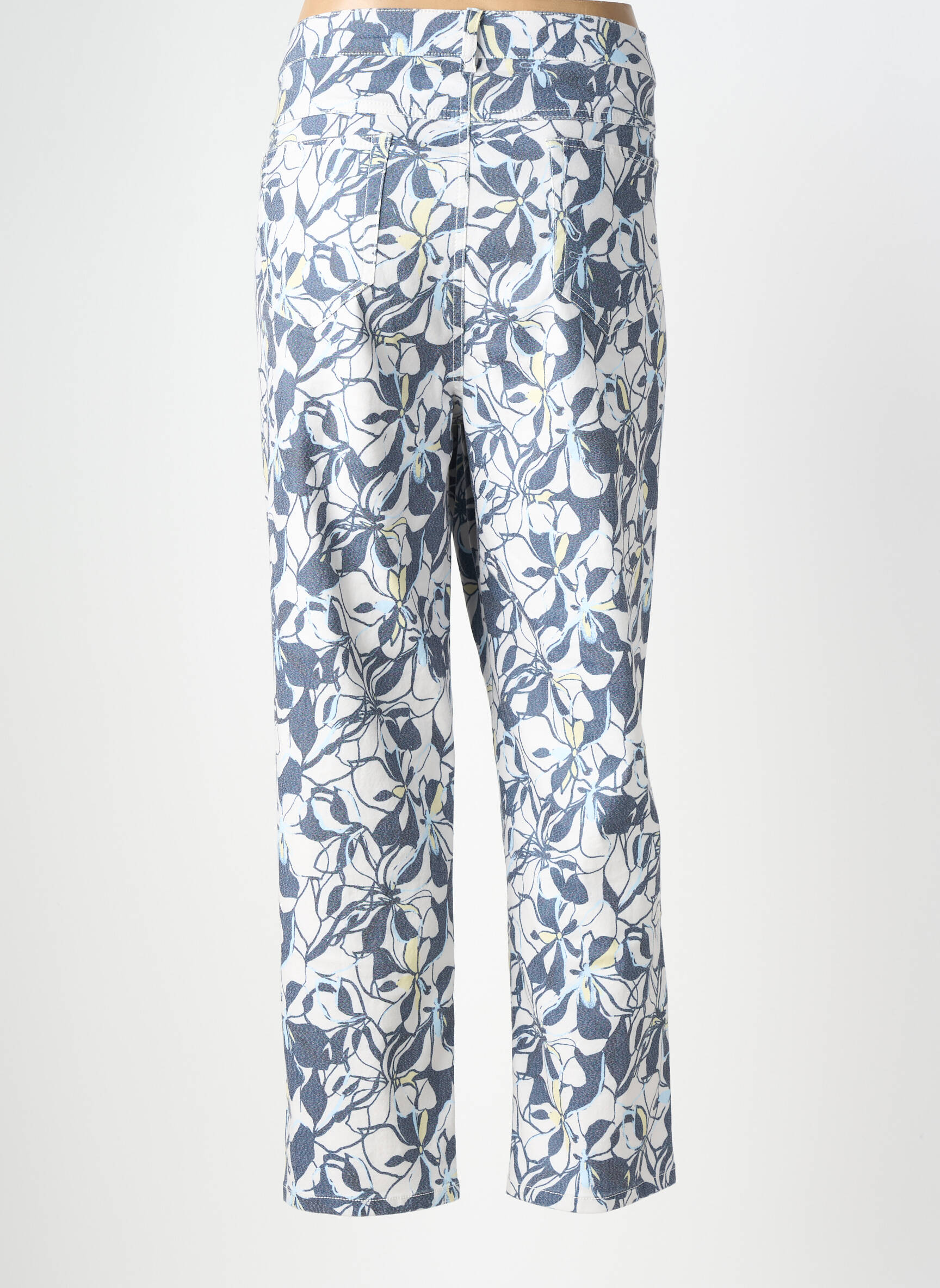 Pantalon slim țesătură poplin mărime normală gri ANNA MONTANA femeie
