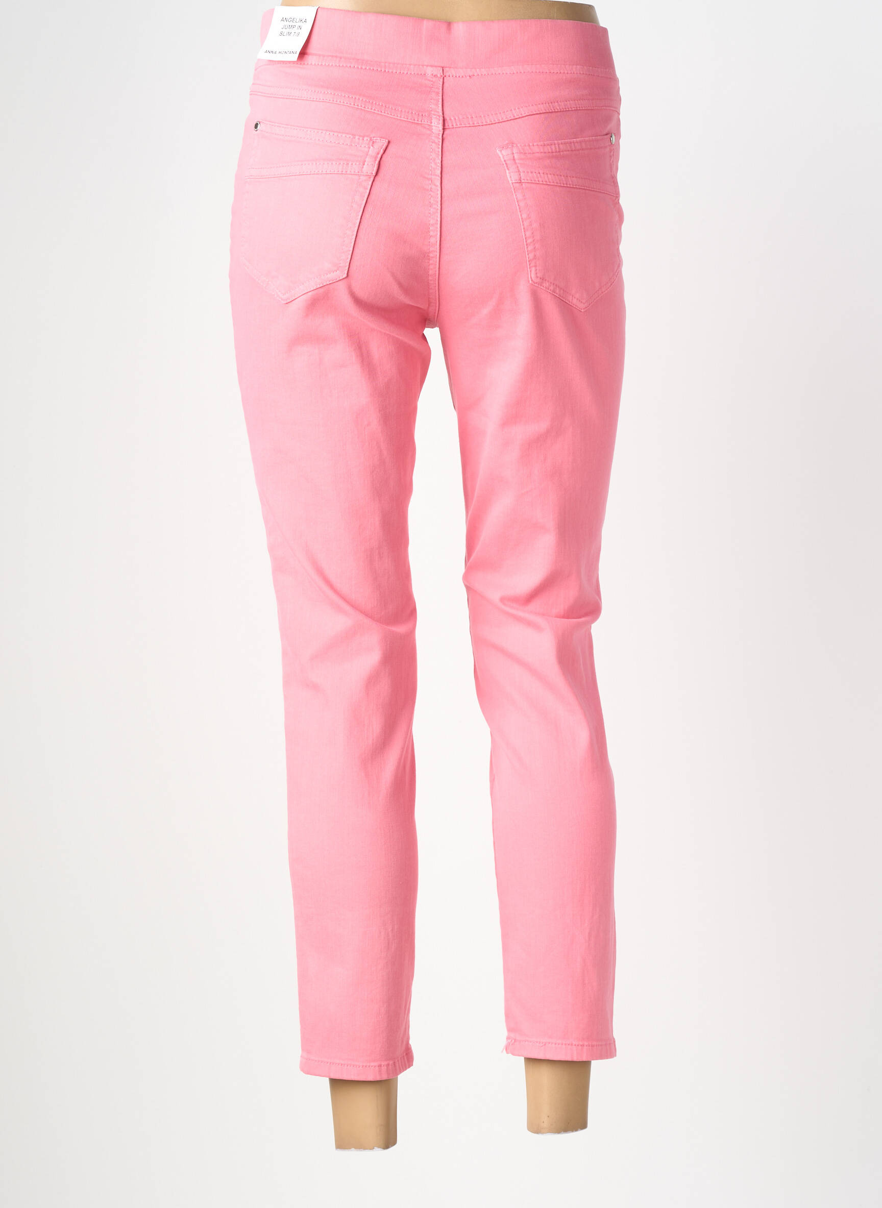 Pantalon 7/8 elasticitate mărime normală roz ANNA MONTANA femeie