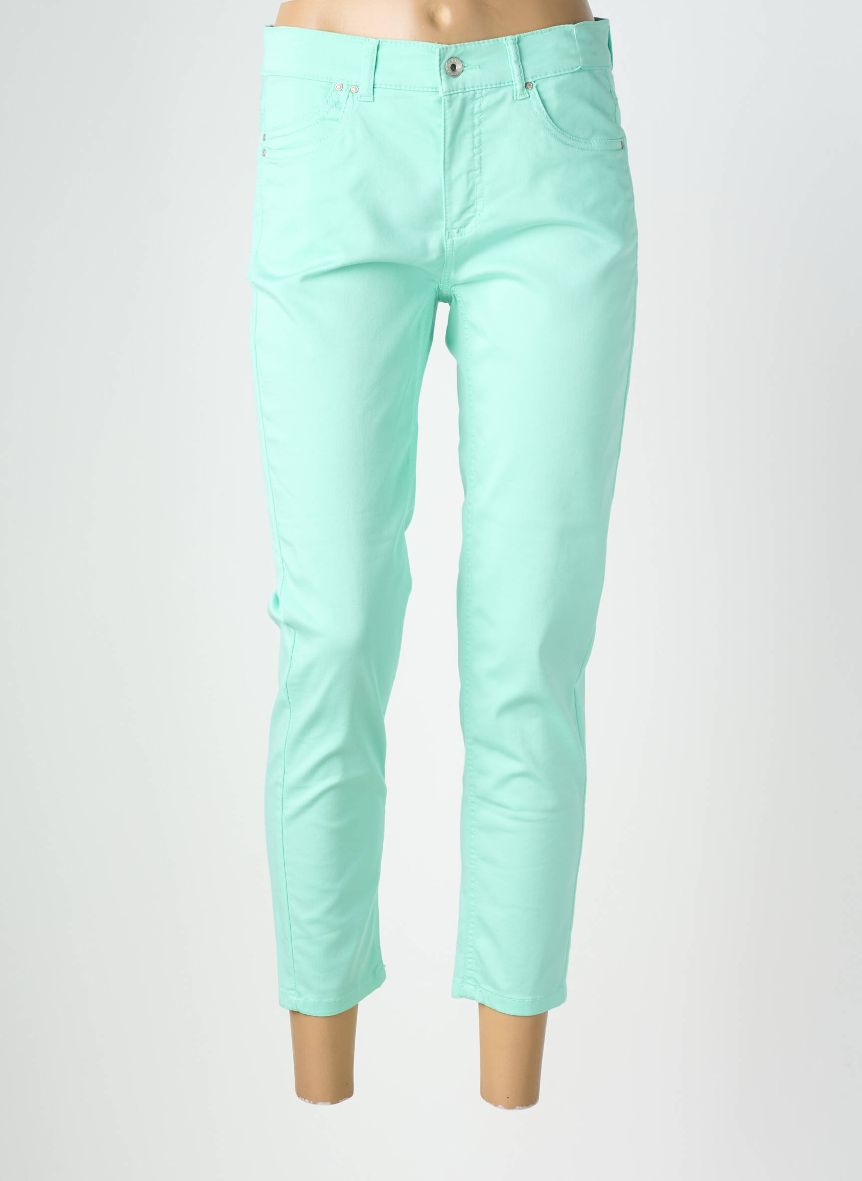 Pantalon 7/8 elasticitate mărime normală verde ANNA MONTANA femeie