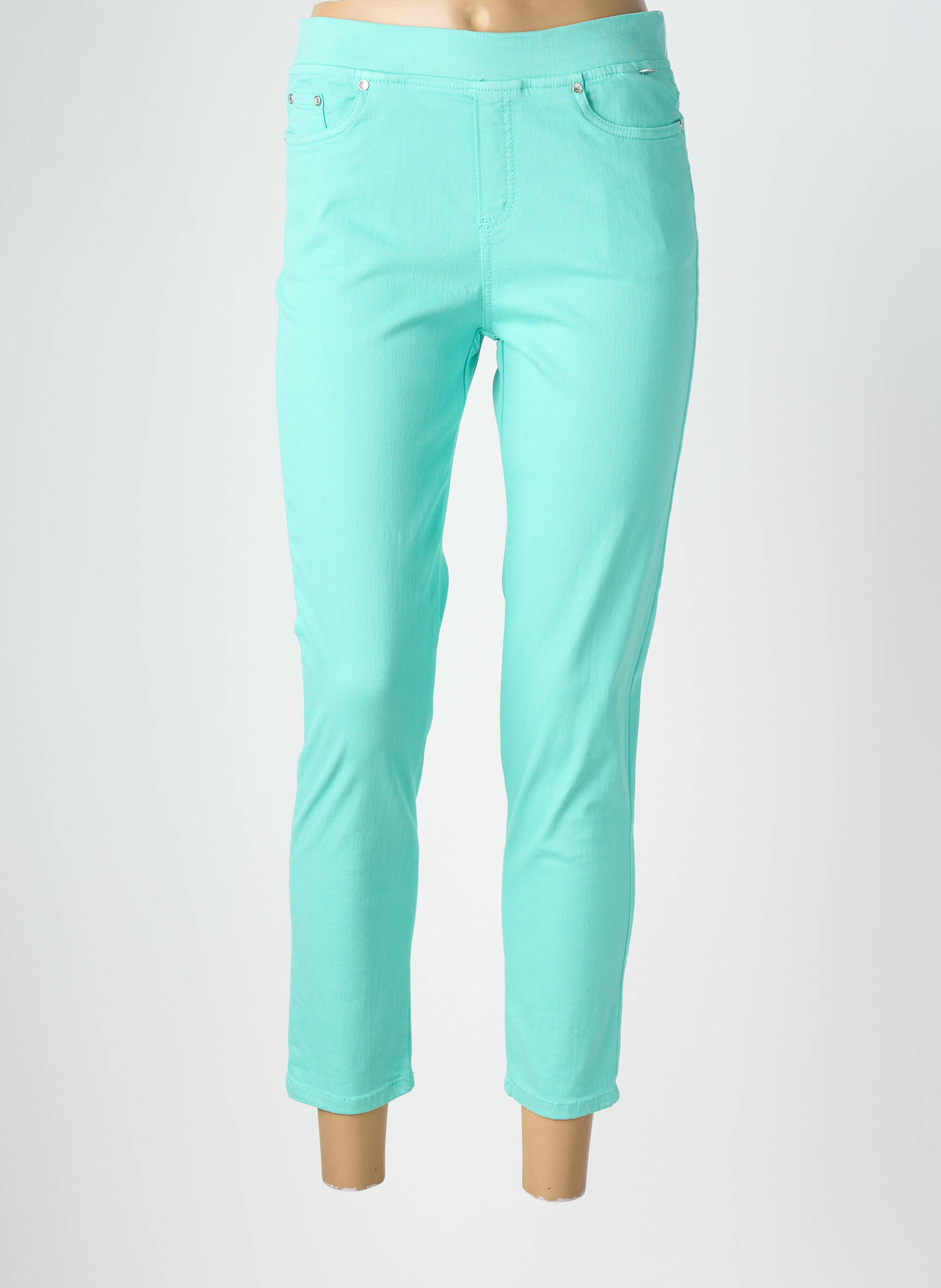 Pantalon 7/8 elasticitate mărime normală verde ANNA MONTANA femeie