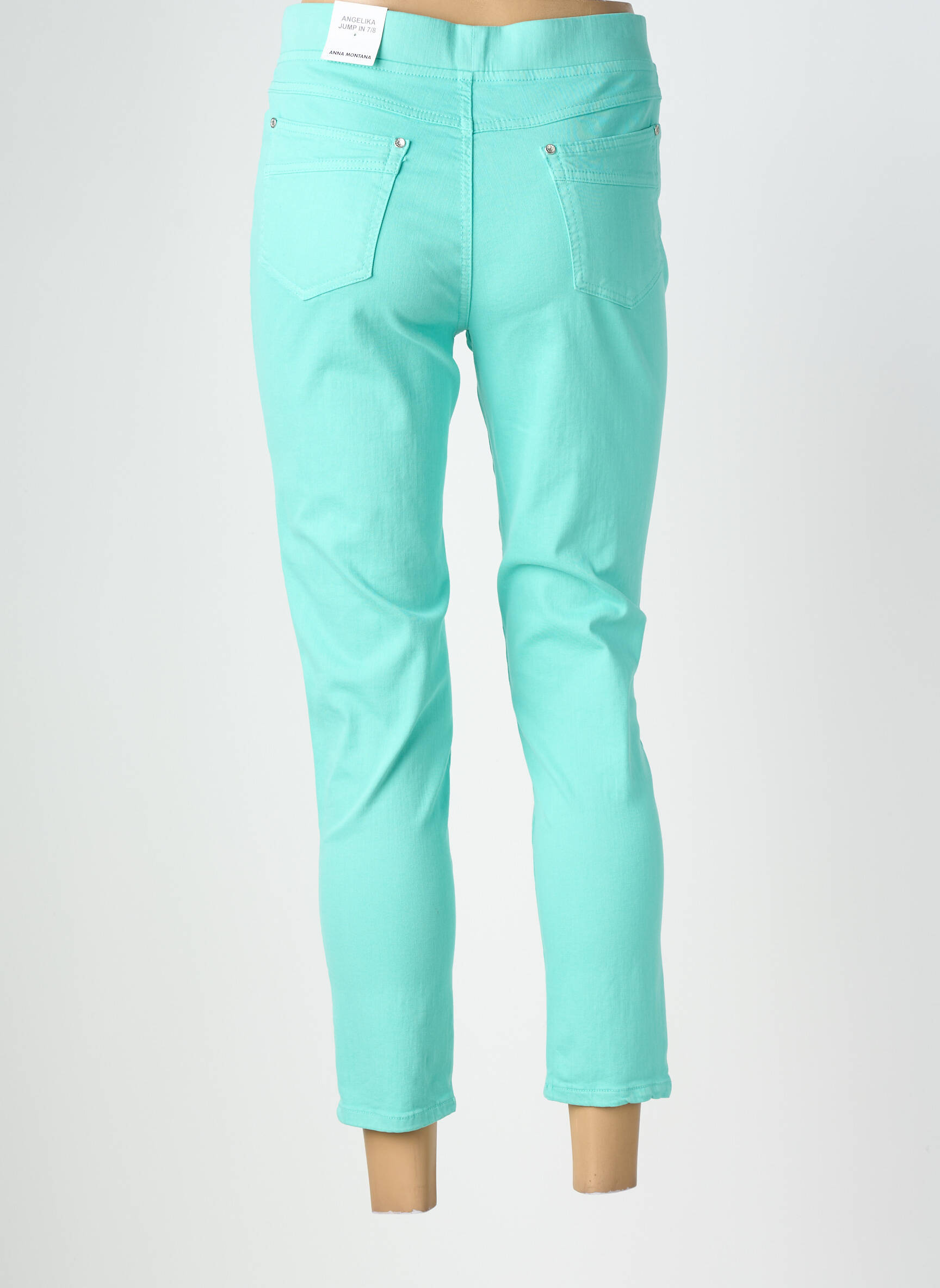 Pantalon 7/8 elasticitate mărime normală verde ANNA MONTANA femeie