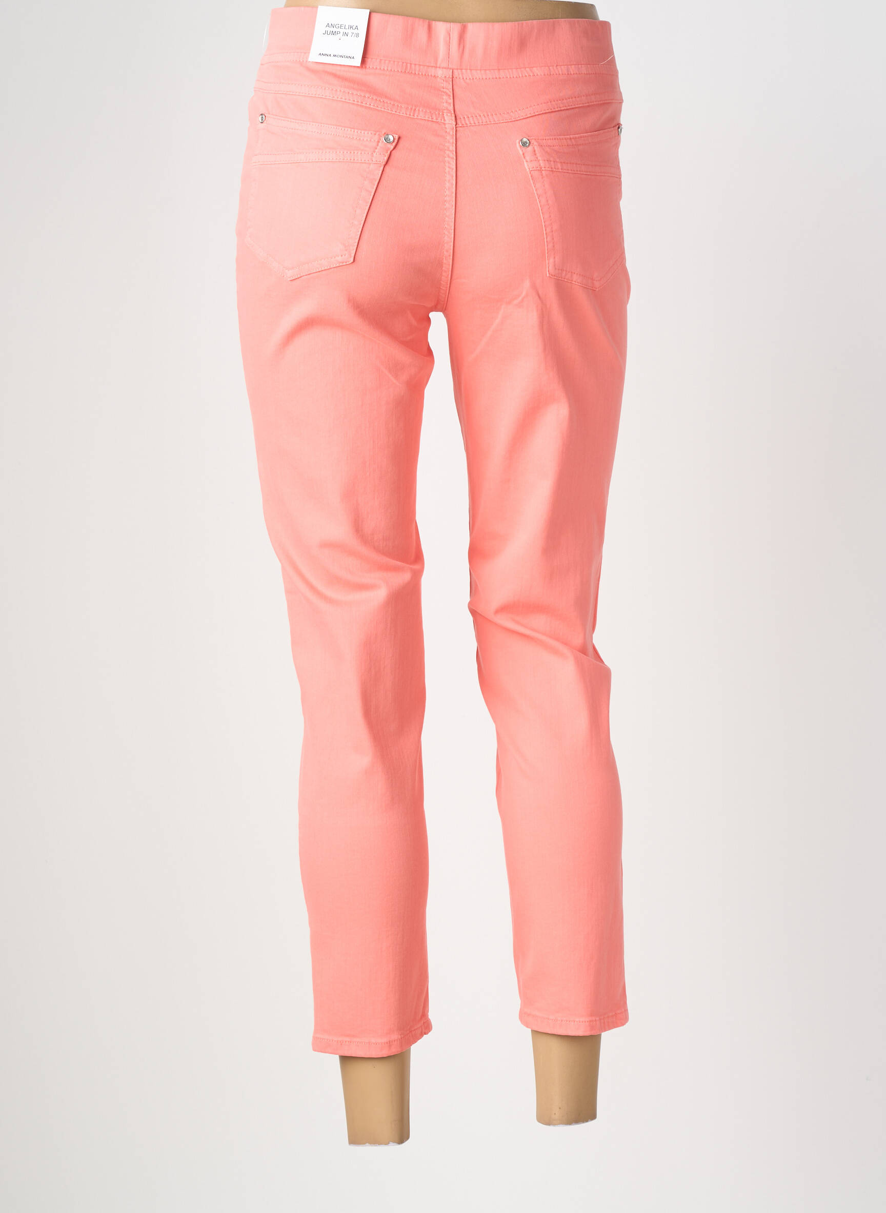 Pantalon 7/8 elasticitate mărime normală portocalie ANNA MONTANA femeie