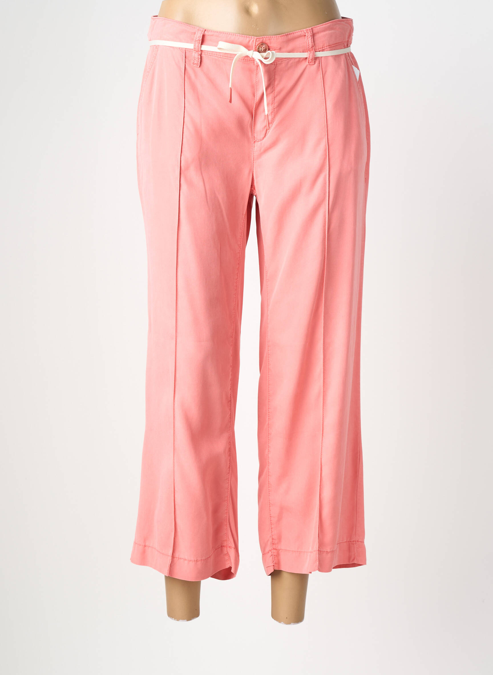 Pantalon 7/8 talie elastică mărime normală portocalie ANNA MONTANA femeie