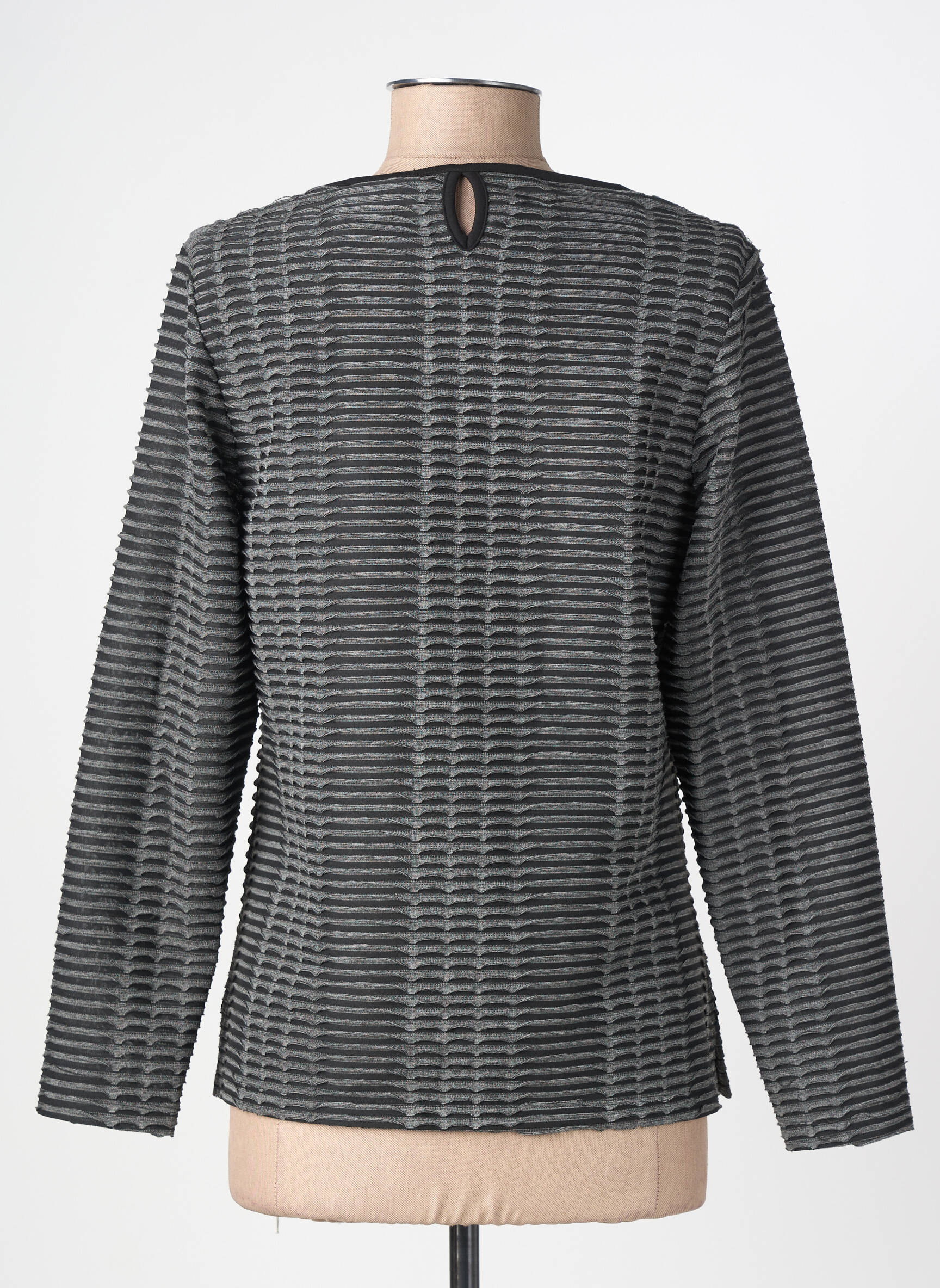 Top elasticitate mâneci lungi gri GUY DUBOUIS femeie