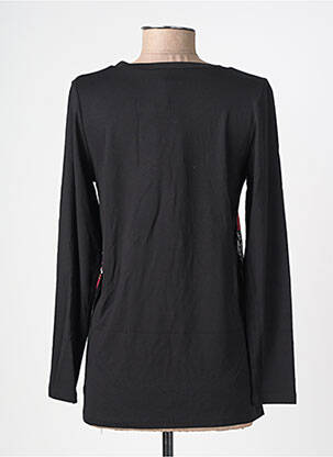 Top elasticitate mâneci lungi negru IMPULSION femeie