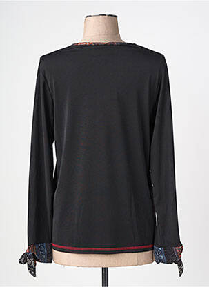 Top elasticitate mâneci lungi negru GRIFFON femeie
