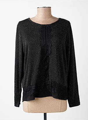 Top elasticitate mâneci lungi negru MERI & ESCA femeie