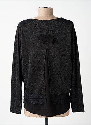 Top elasticitate mâneci lungi negru MERI & ESCA femeie