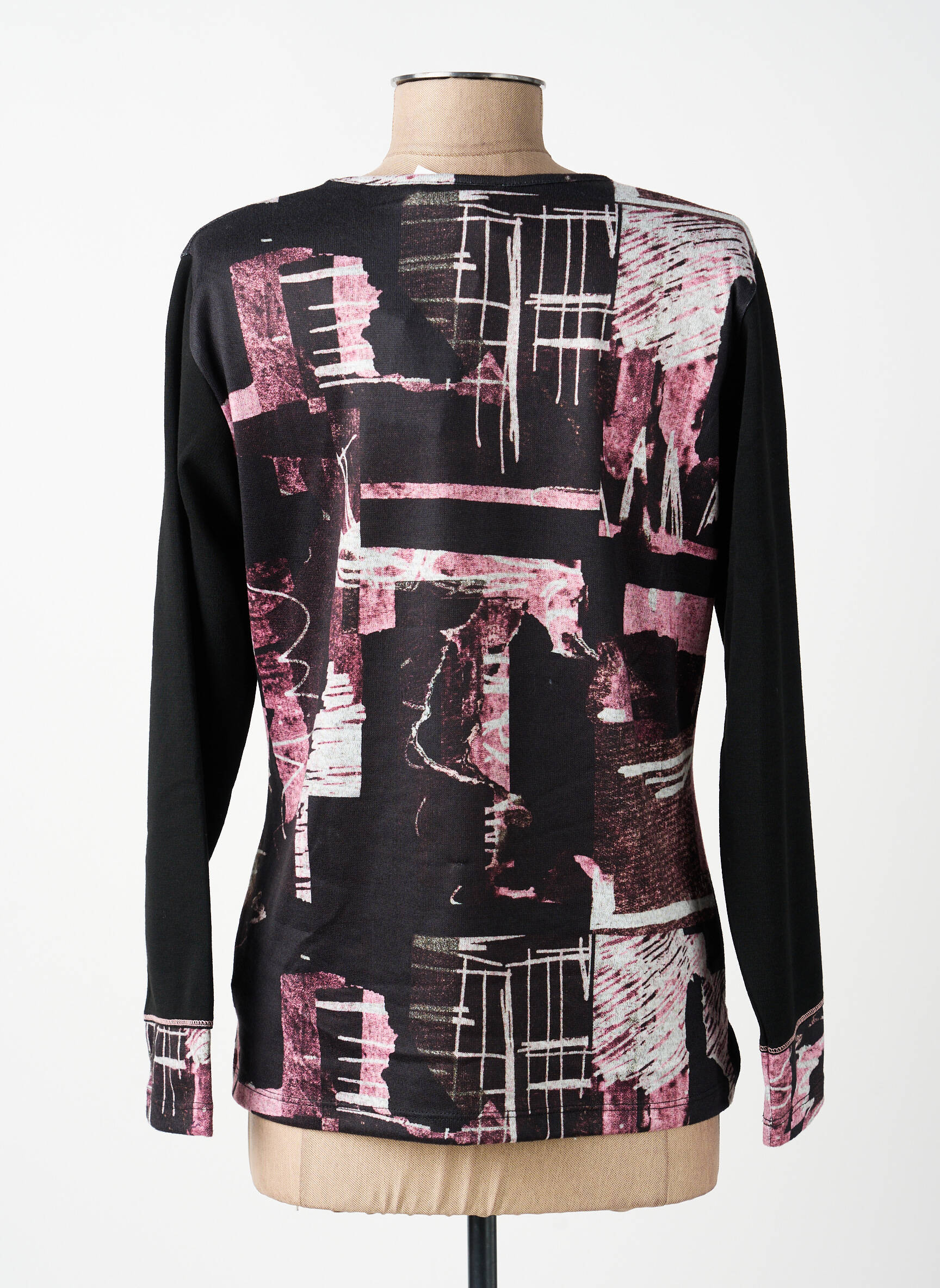 Tricou mâneci lungi mâneci lungi negru GUY DUBOUIS femeie