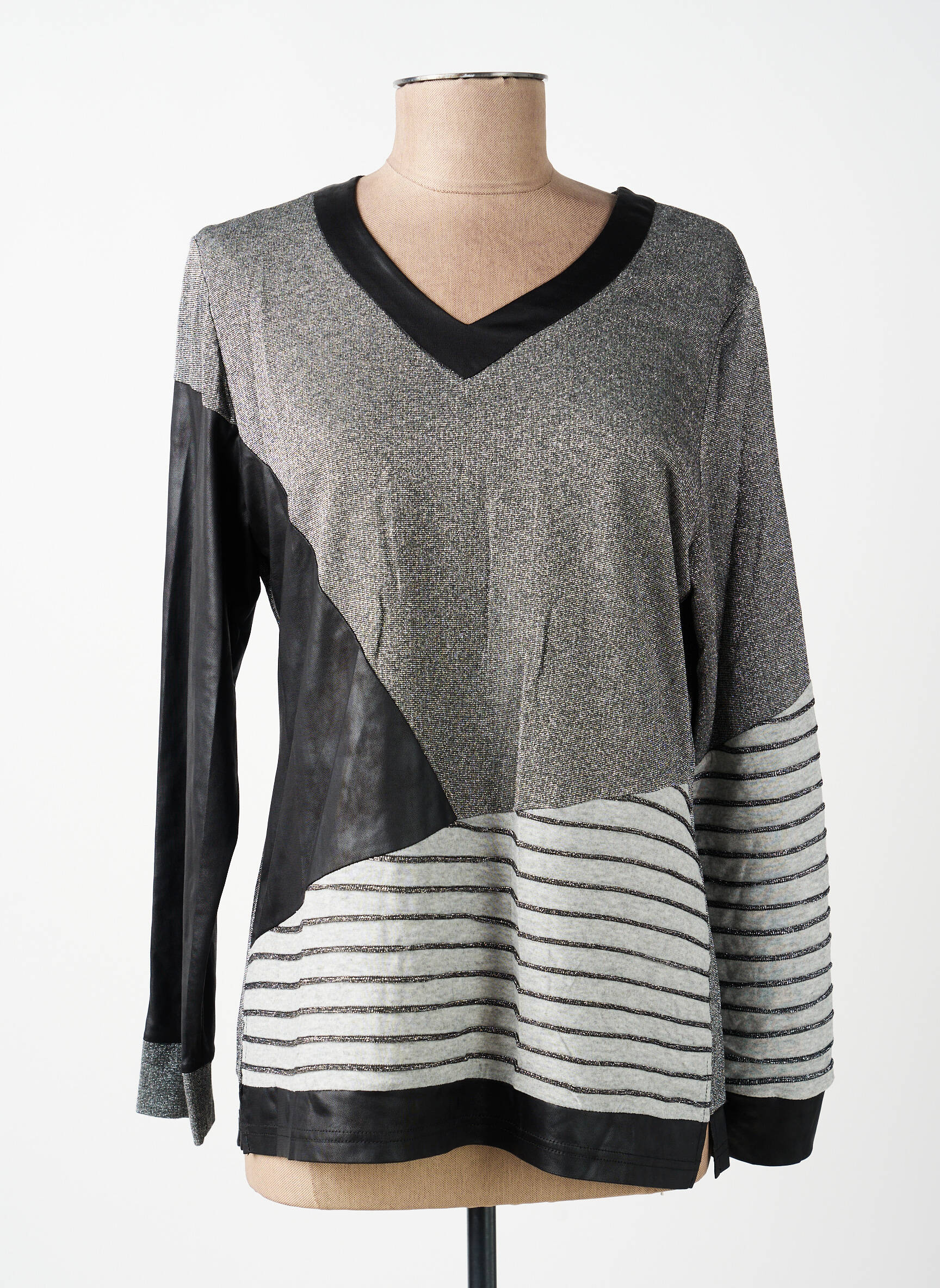 Tricou mâneci lungi mâneci lungi gri GUY DUBOUIS femeie