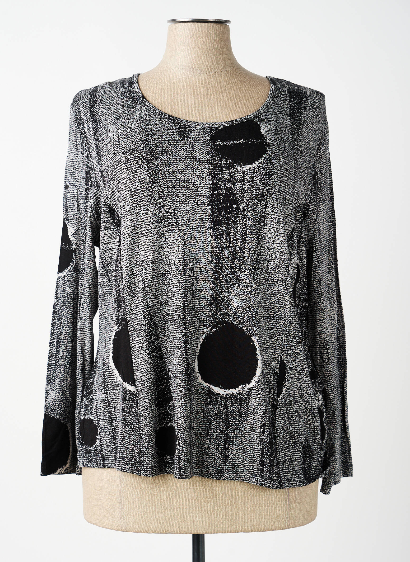 Tricou mâneci lungi mâneci lungi negru GUY DUBOUIS femeie