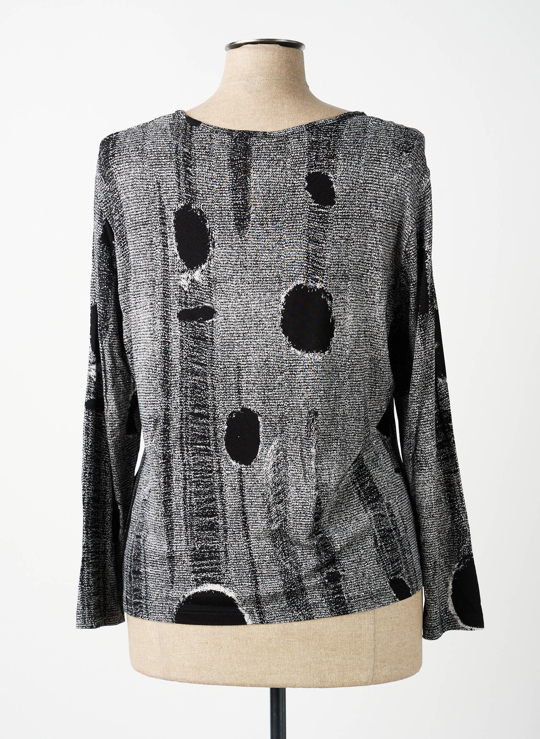 Tricou mâneci lungi mâneci lungi negru GUY DUBOUIS femeie