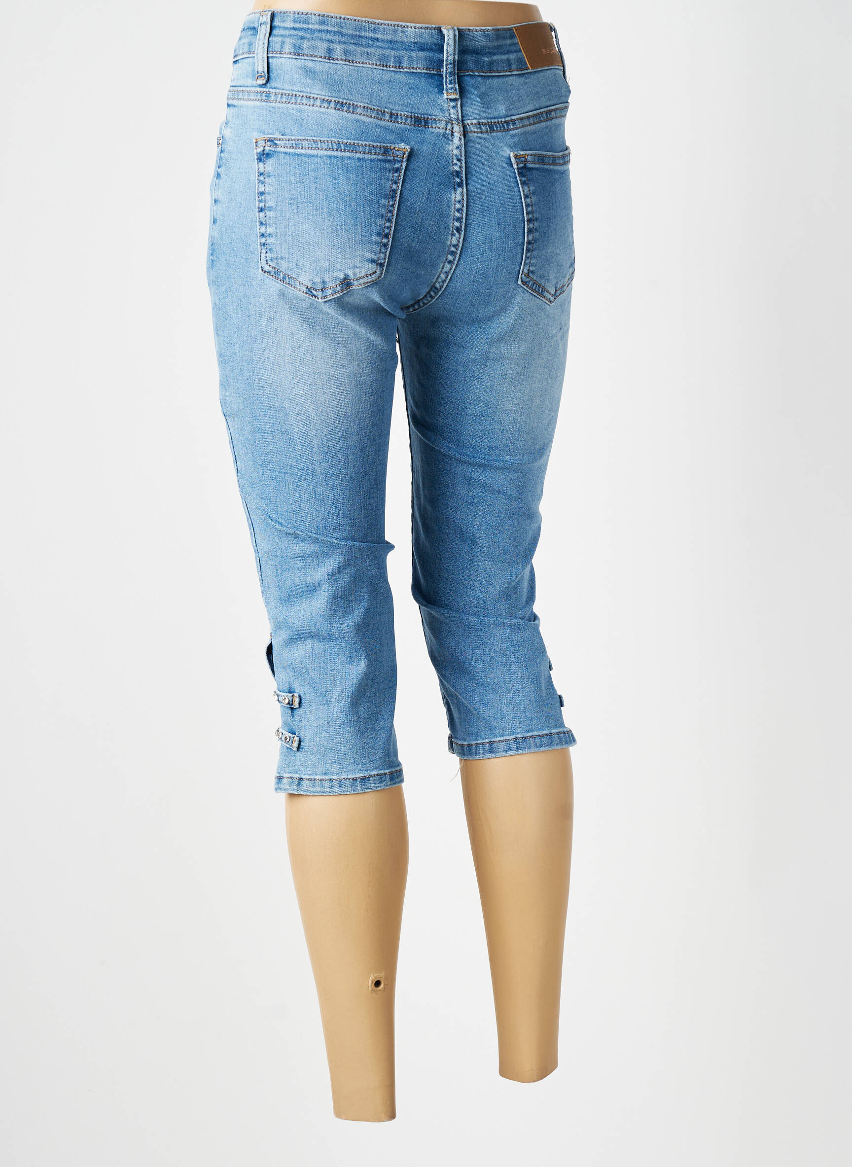 Corsar spălat talie înaltă albastru BS JEANS femeie