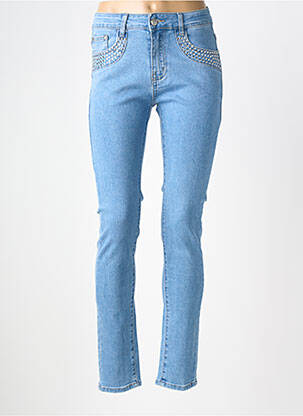 Blugi cu croială slim elasticitate mărime normală albastru B.S JEANS femeie