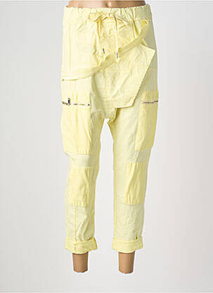 Pantalon 7/8 elasticitate mărime normală galben NEW COLLECTION femeie