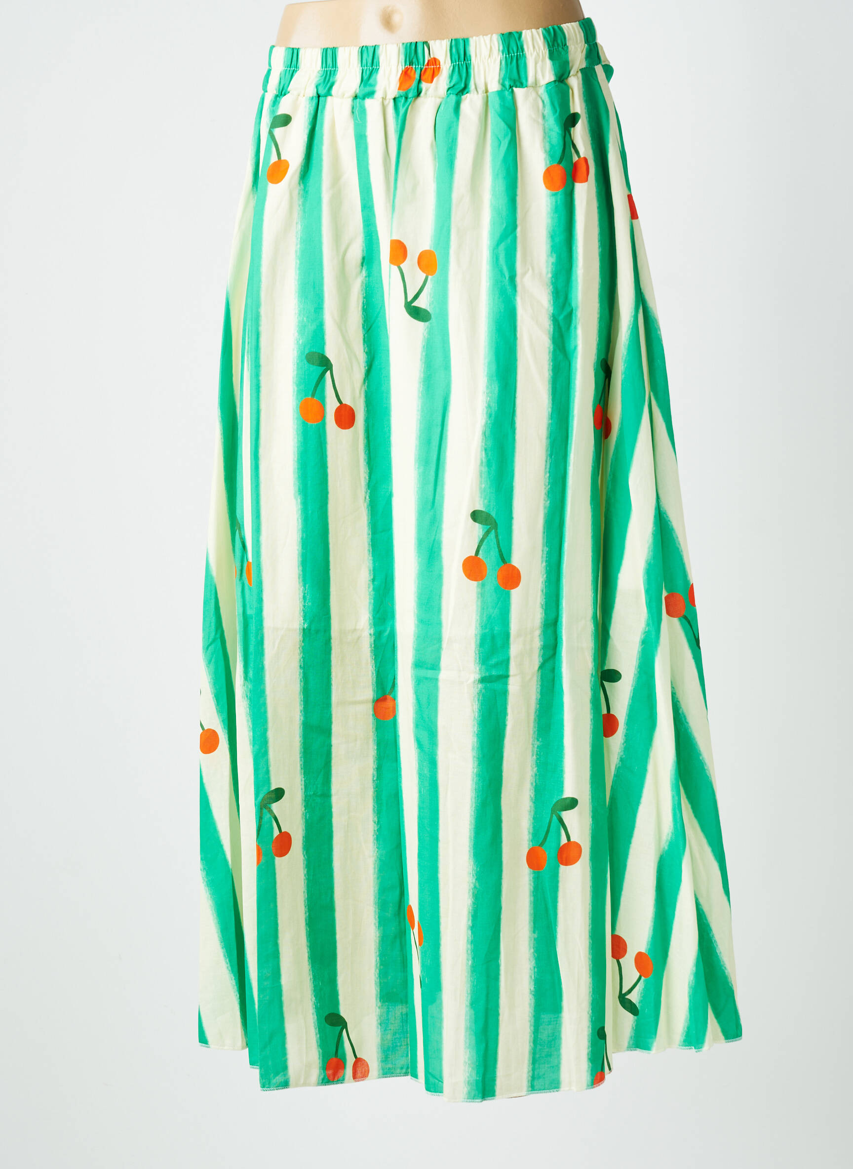 Fustă lungă croială fluidă verde APRIL VINTAGE femeie